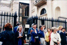 The Crew, learning about Cambridge on a walking tour